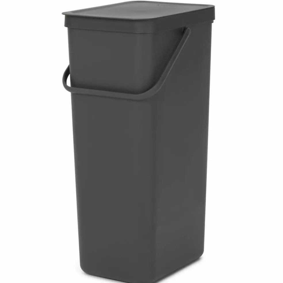 Sort & Go avfallshink 25 liter, mörkgrå
