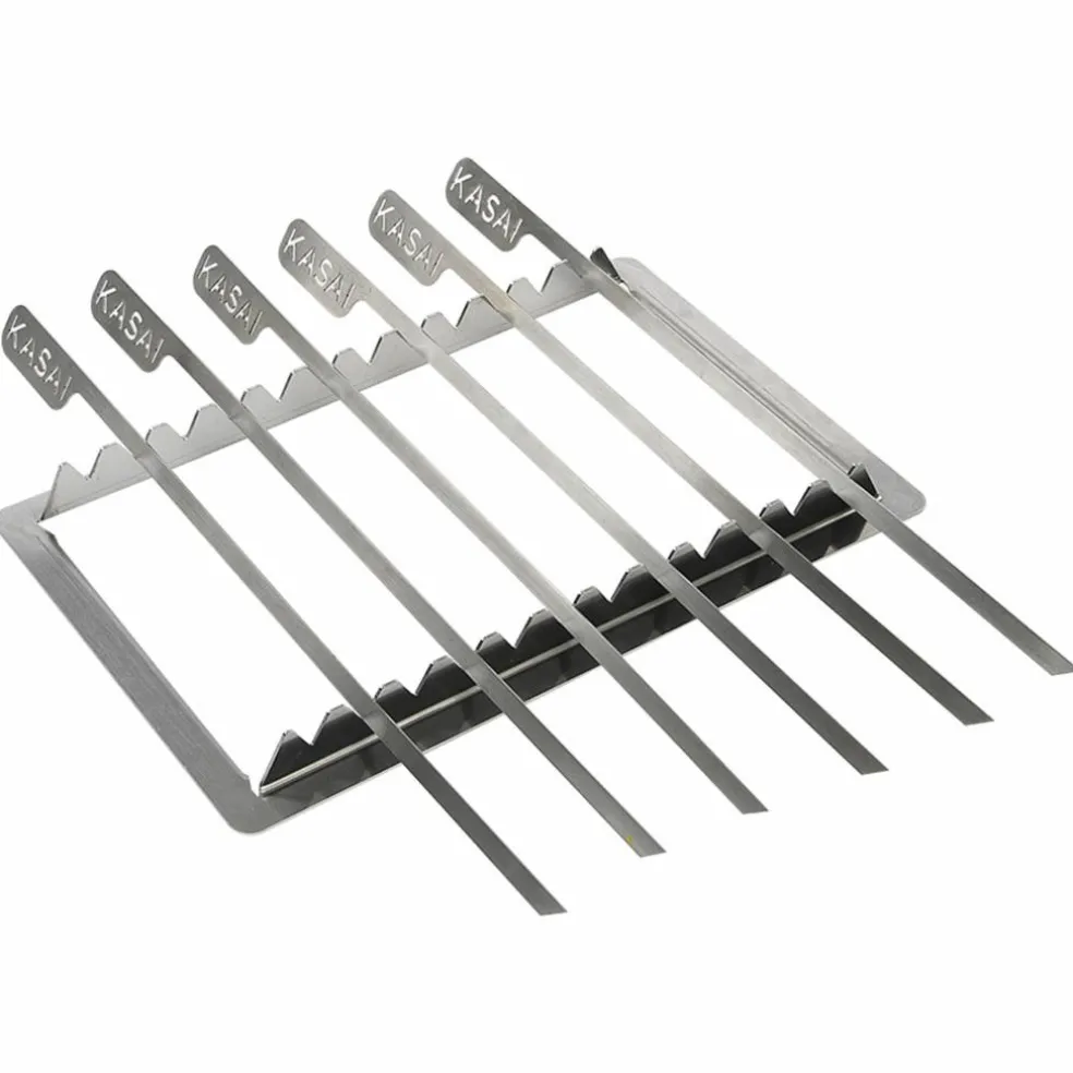 Spettstativ & grillspett 12 st (XL)