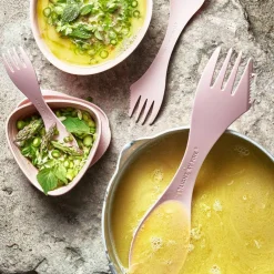 Spork large serving, musty yellow