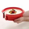 Springform med fat 23 cm, röd