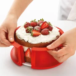 Springform med tallrik 15 cm, röd