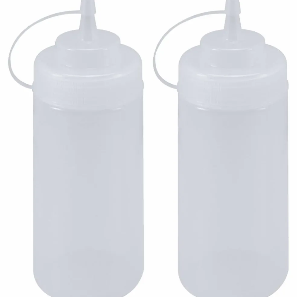 Squeezeflaska 490 ml med lock, 2-pack