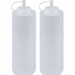 Squeezeflaska 490 ml med lock, 2-pack