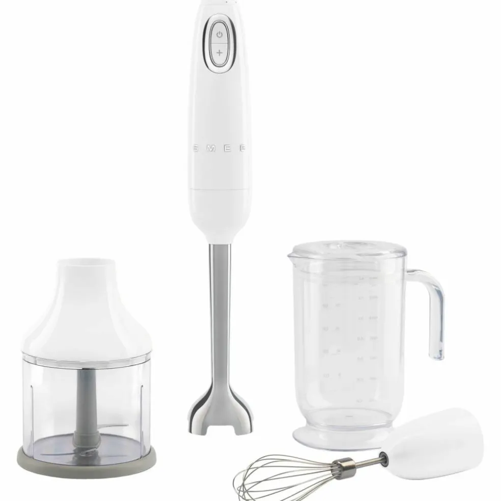 Stavmixer med tillbehör, vit