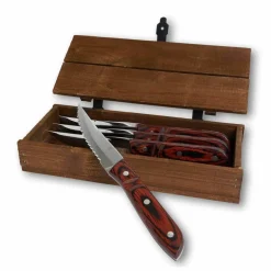 Steakkniv XL 4 st, trä/stål