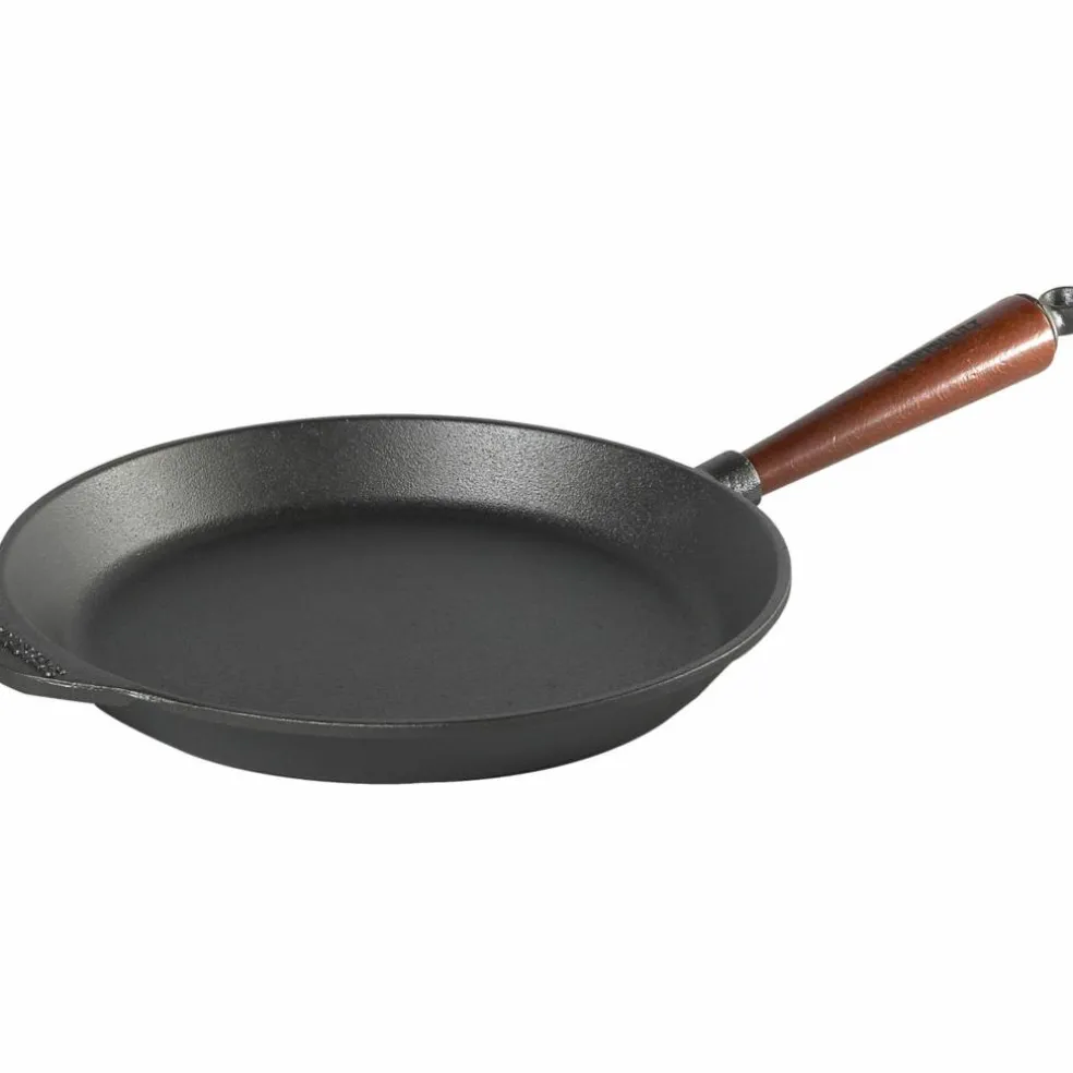 Stekpanna Gjutjärn 36 cm Trähandtag