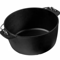 Stekpanna + gryta + lock, gjutjärn