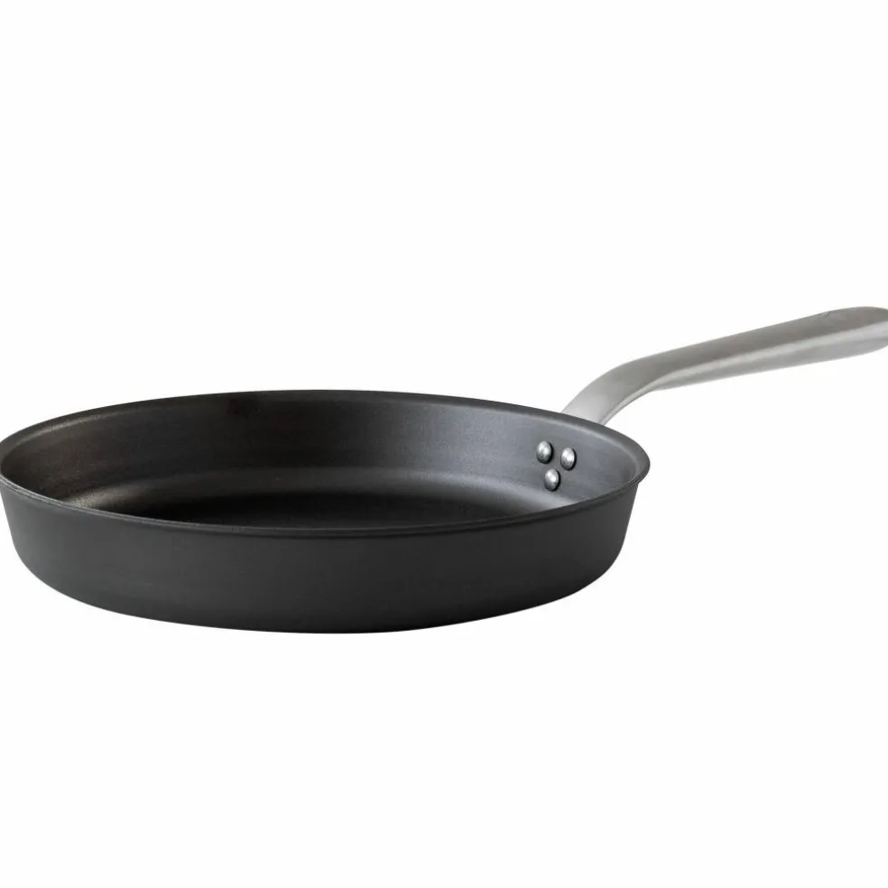 Stekpanna, kolstål/rostfritt stål, Ø28 cm