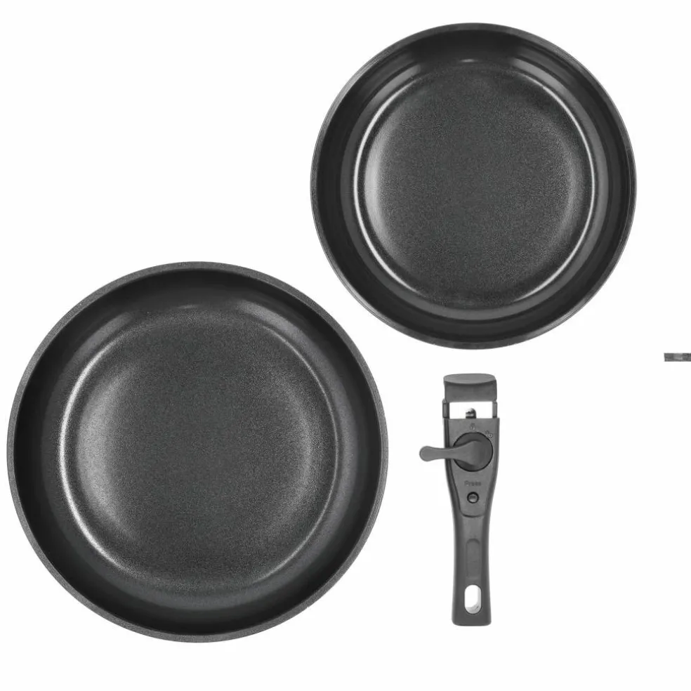 Stekpanneset med avtagbart handtag, 24+28 cm