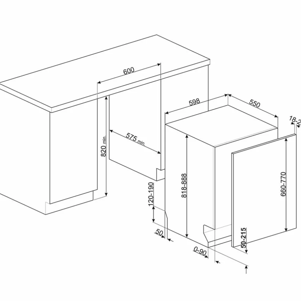 STL7324BLW integrerad diskmaskin 60 cm
