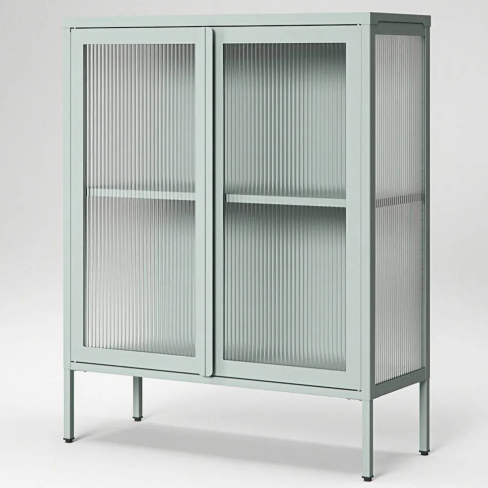 Store vitrinskåp 90 x 110 cm, bordeaux