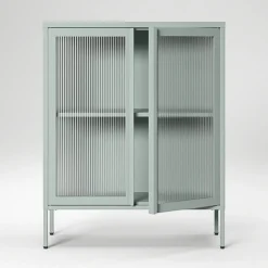 Store vitrinskåp 90 x 110 cm, bordeaux