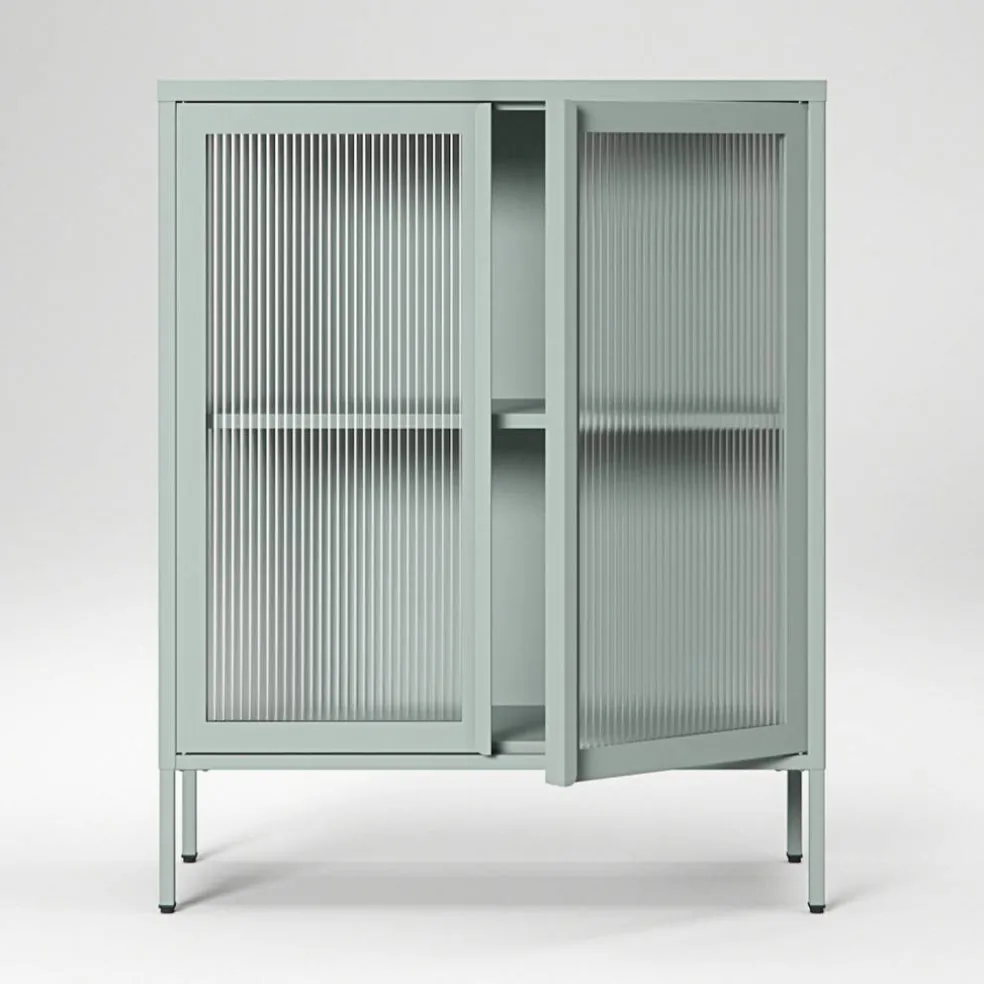 Store vitrinskåp 90 x 110 cm, bordeaux