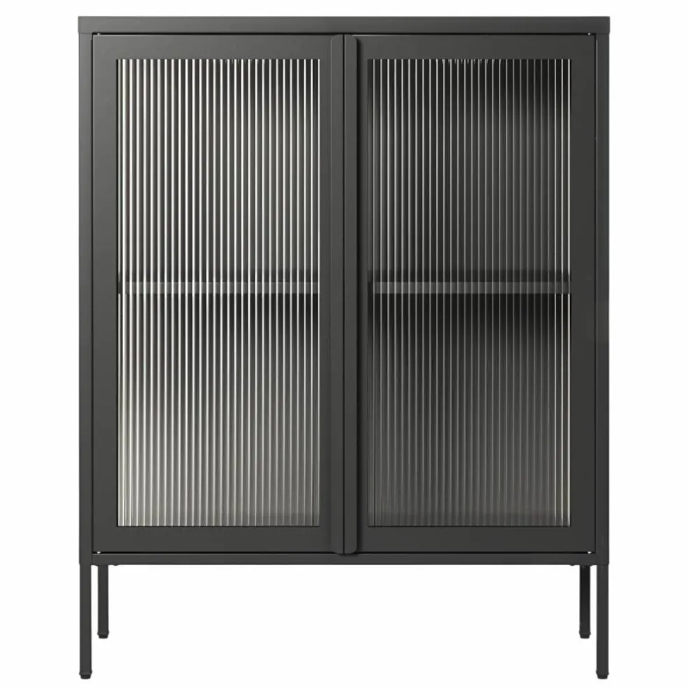Store vitrinskåp 90 x 110 cm, bordeaux