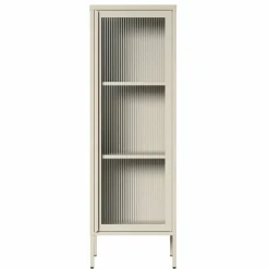Store vitrinskåp 50 x 150 cm, pebble grey