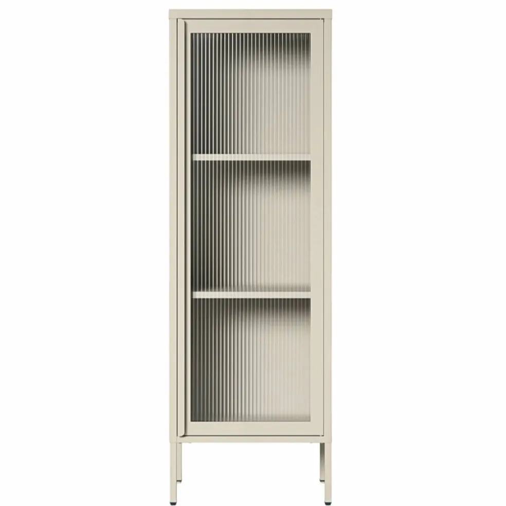 Store vitrinskåp 50 x 150 cm, pebble grey