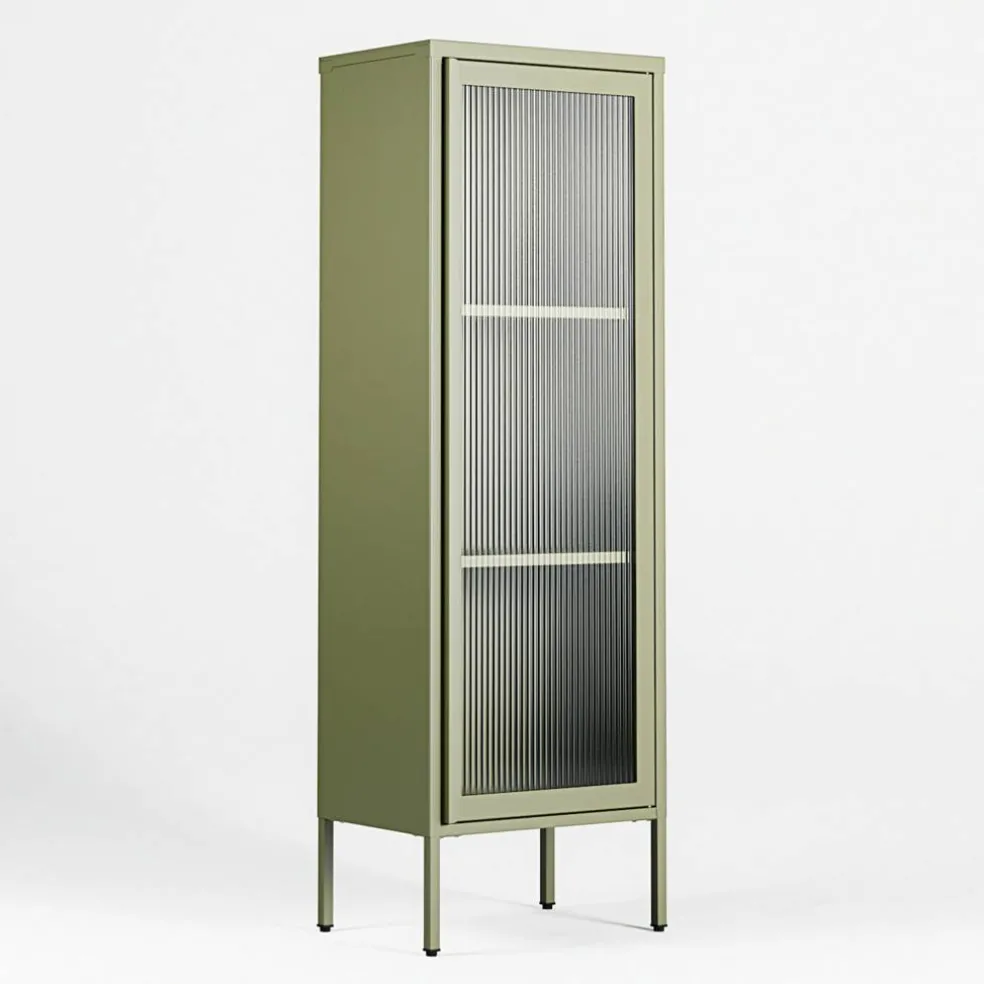 Store vitrinskåp 50 x 150 cm, pebble grey