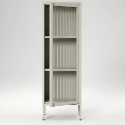 Store vitrinskåp 50 x 150 cm, pebble grey