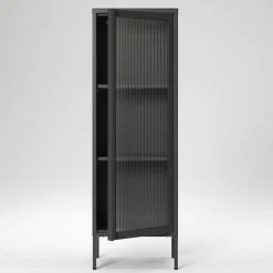 Store vitrinskåp 50 x 150 cm, pebble grey