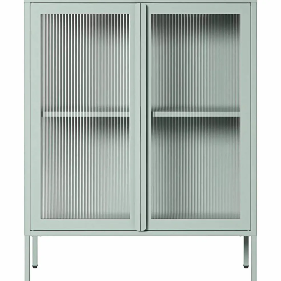 Store vitrinskåp 90 x 110 cm, pebble grey