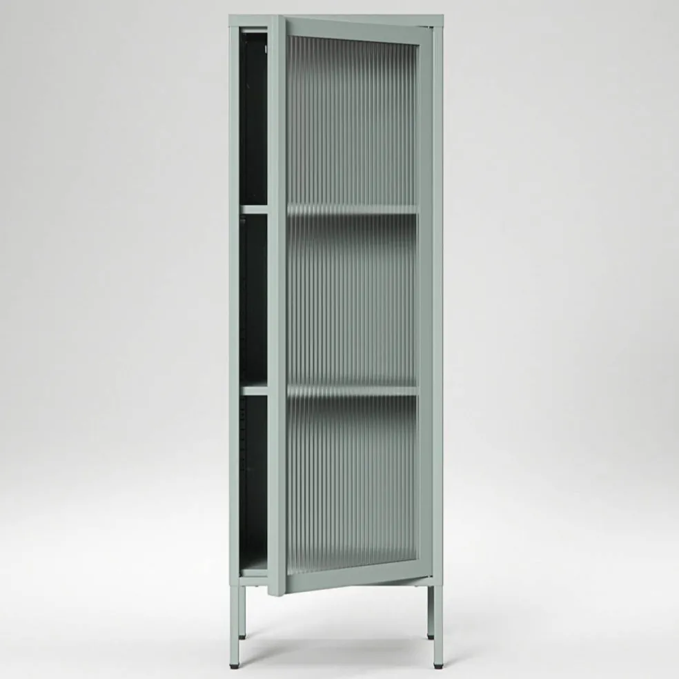 Store vitrinskåp 50 x 150 cm, slate grey
