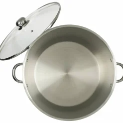 Stor Gryta 30 Liter Rostfrittmed Glaslock