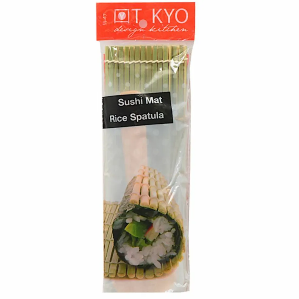 Sushimatta med sked, bambu