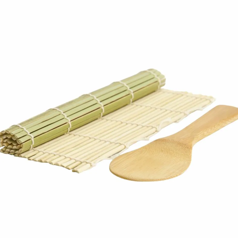 Sushimatta med sked, bambu