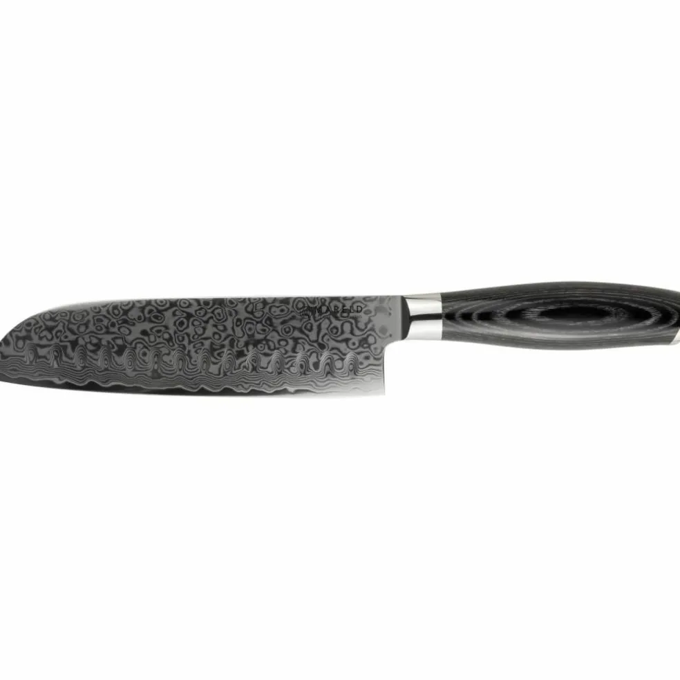 Svart Santokukniv Olivslipad, 18 cm
