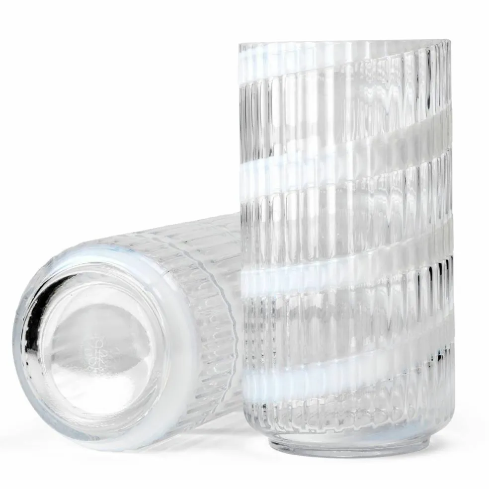 Swirl vas 25 cm, vit