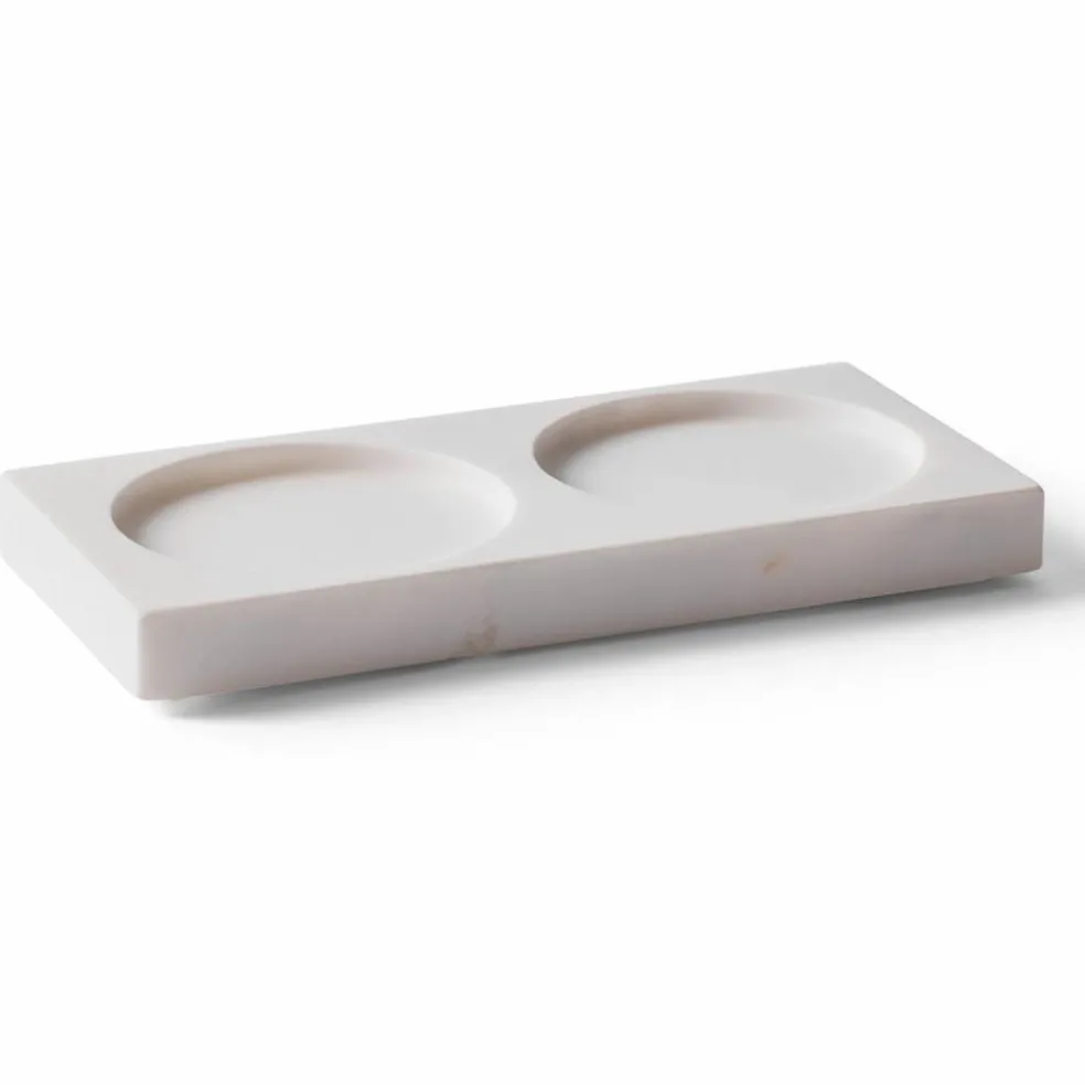 Tabletopper kvarnunderlägg, white marble