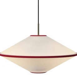 Tafta pendellampa 52 cm, svart/off-white