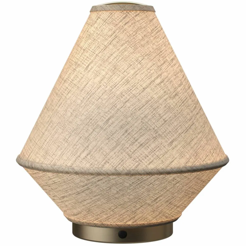 Tafta portabel bordslampa, röd/off-white