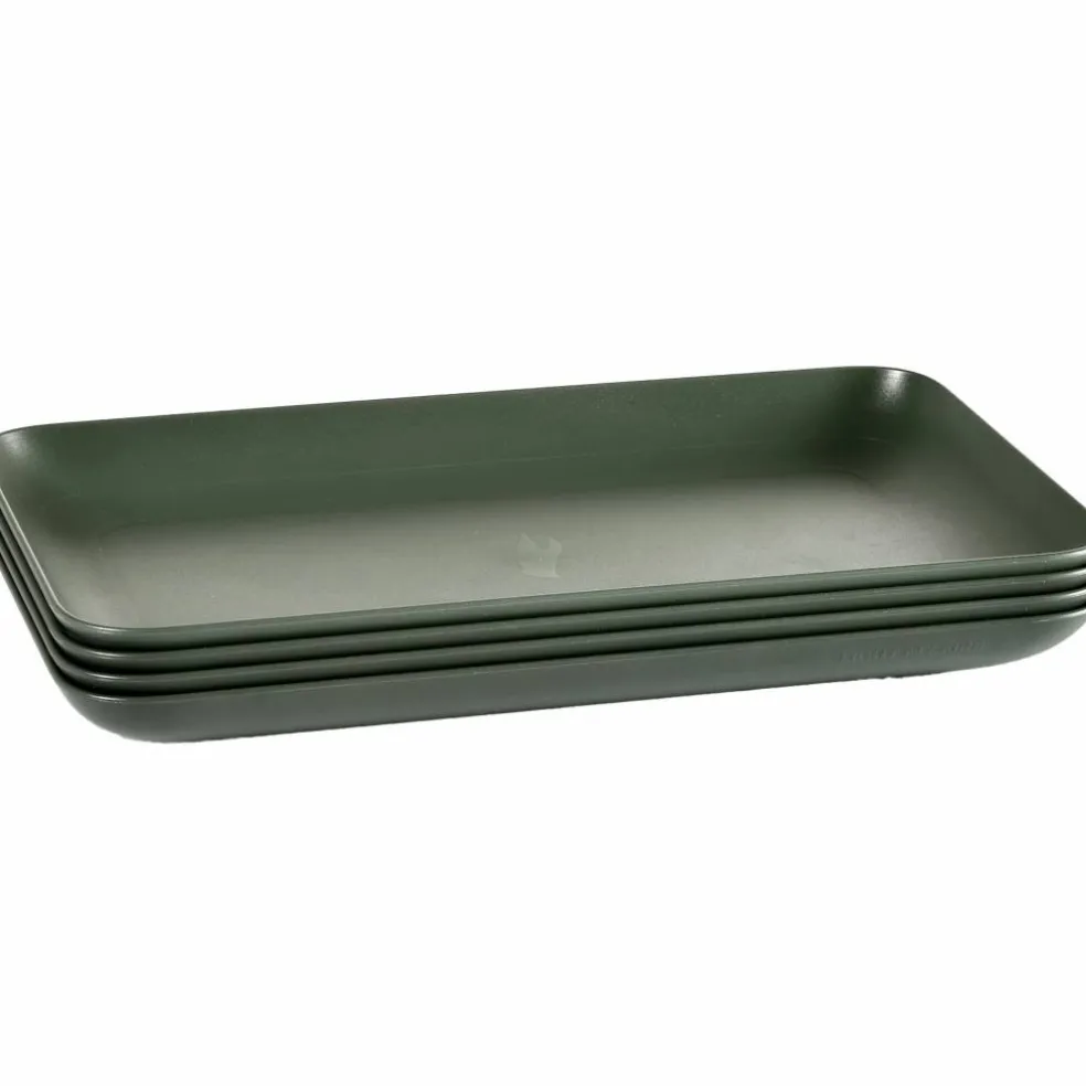 Tallrik medium 4-pack, sage green
