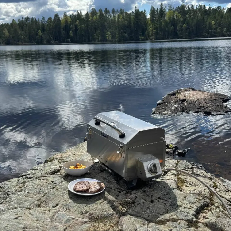 T10 bärbar gasolgrill, rostfri