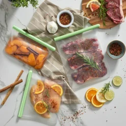 Återanvändningsbar kyl & fryspåse silikon, medium