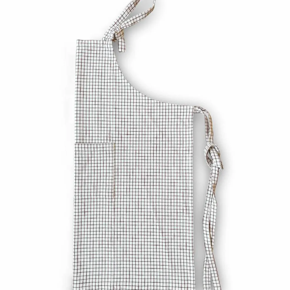 Textiles Garn Förkläde, blå/vit