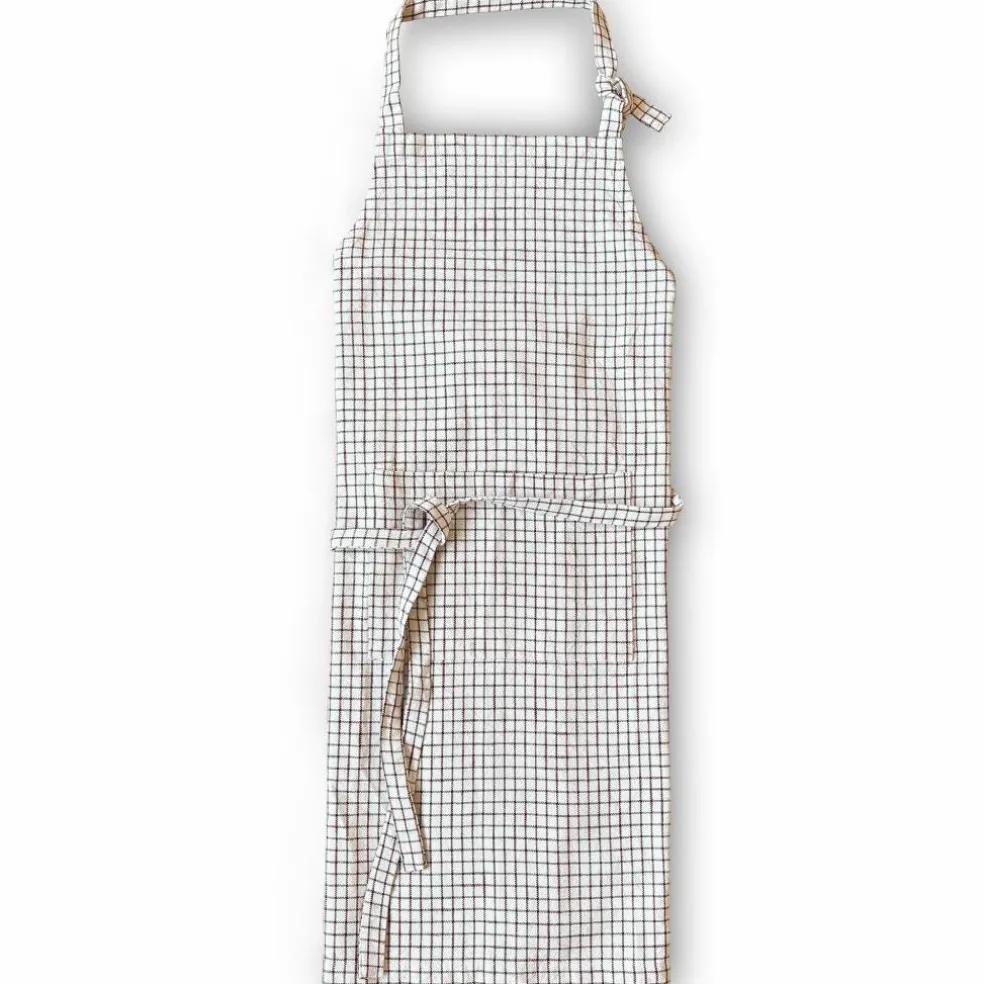 Textiles Garn Förkläde, blå/vit