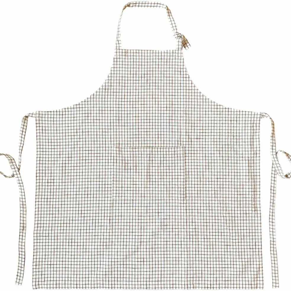 Textiles Garn Förkläde, blå/vit