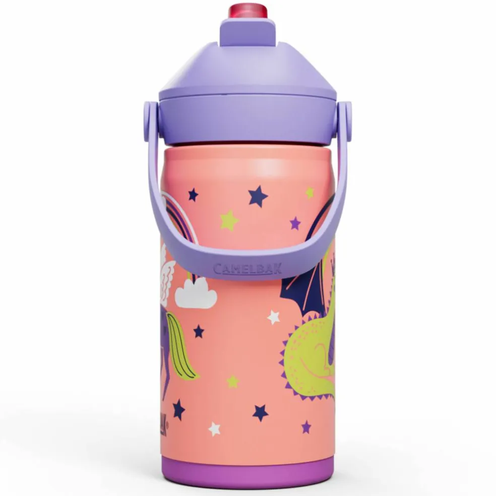 Thrive Flip Straw Kids vattenflaska 0,35 liter, Butterfly Rainbow