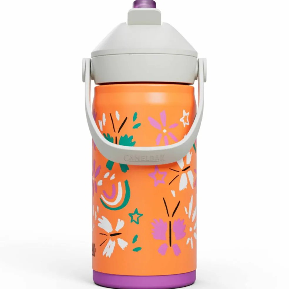 Thrive Flip Straw Kids vattenflaska 0,35 liter, Butterfly Rainbow