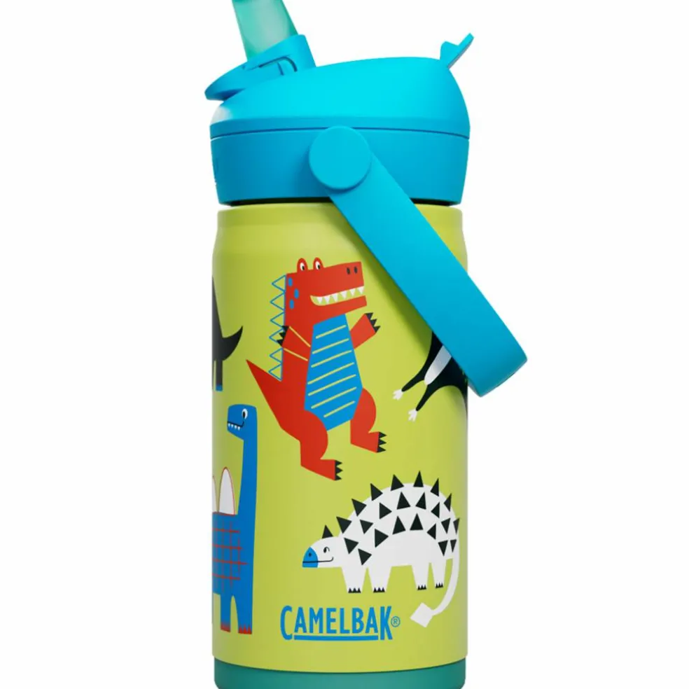 Thrive Flip Straw Kids vattenflaska 0,35 liter, Butterfly Rainbow