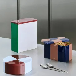Tin Storage förvaringsbox XL, off-white/bourgogne