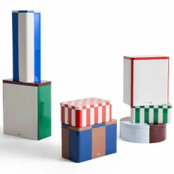 Tin Storage förvaringsburk small, röd/off-white