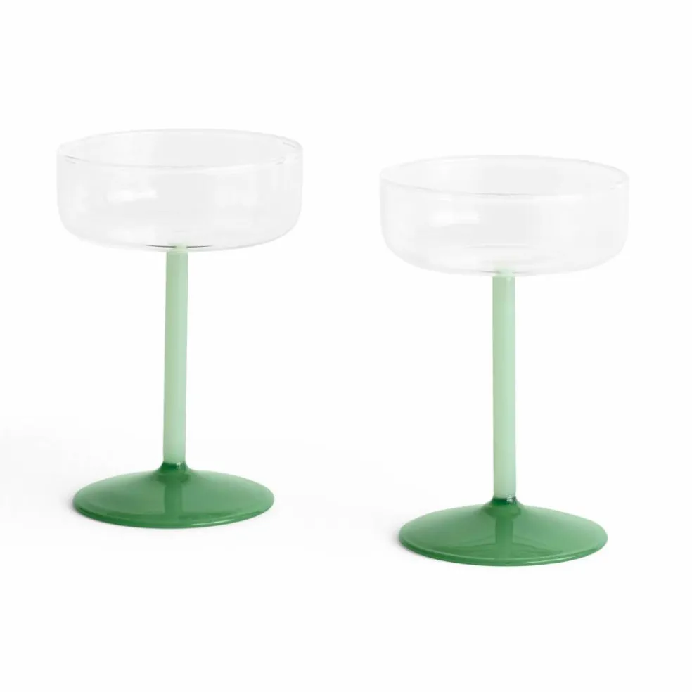 Tint coupéglas 2-pack, klar/jade/ljusblå