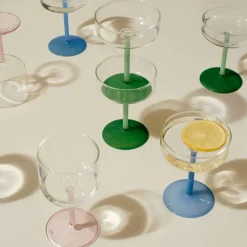 Tint coupéglas 2-pack, klar/jade/ljusblå