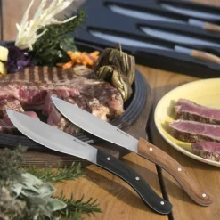 Tomahawk steakkniv-set 4 st, mörkt trä