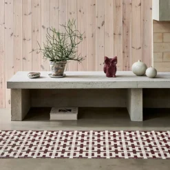 Tom matta 300 × 70 cm, burgundy/cream/rose