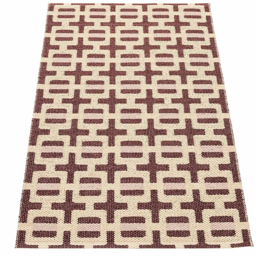Tom matta 120 × 70 cm, burgundy/cream/rose
