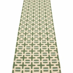 Tom matta 240 × 70 cm, leaf/cream/sage